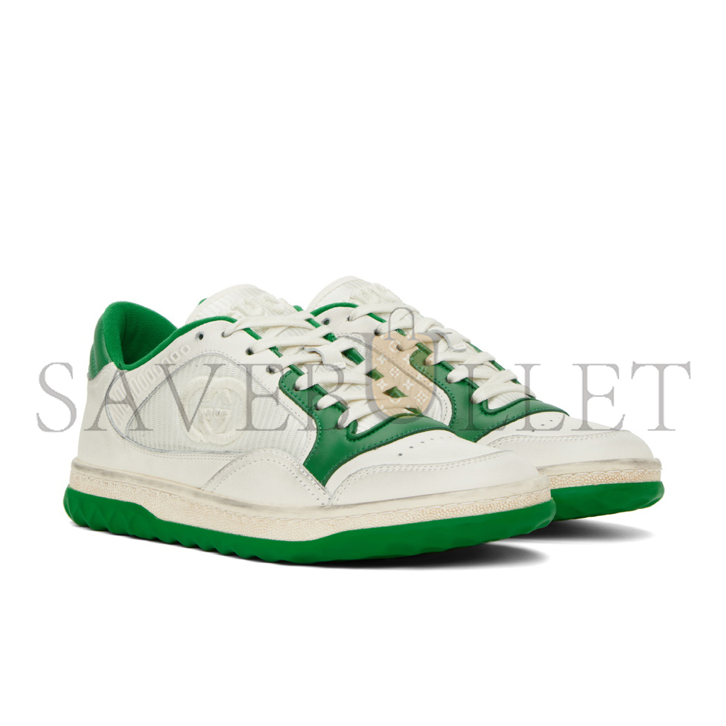 G*u*i off-white & green mac80 sneakers